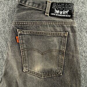 VTG Levis Style 615 Fit Guide Orange Tab Denim Jeans Adult Gray Belgium * 34x28